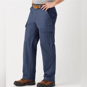 Duluth Trading Co Flex Fire Hose Cargo Work Pants Vintage Indigo 45507 40×34